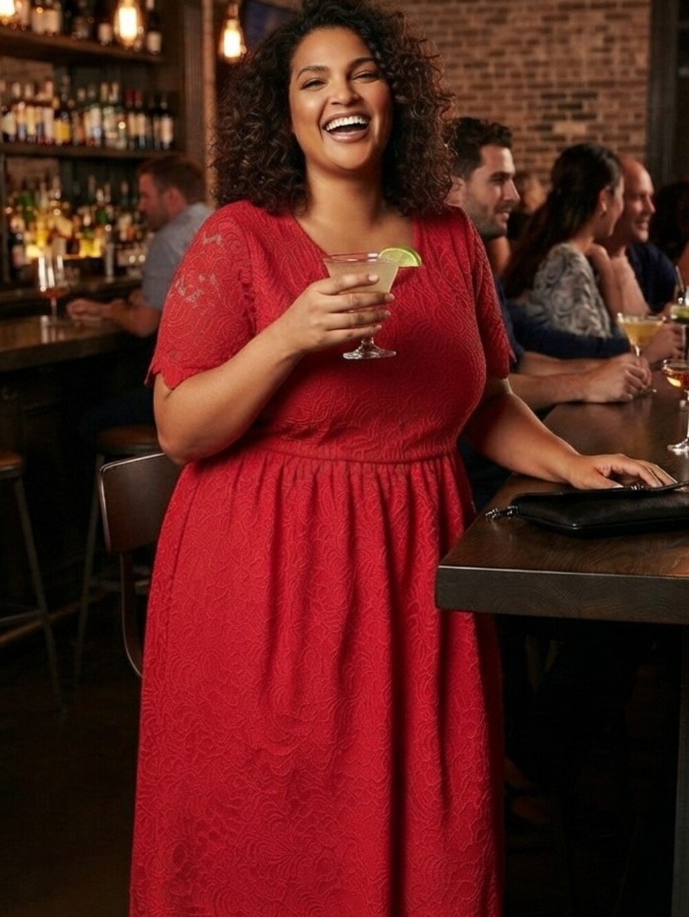 NWT Torrid Size 3 (3x) Red Mid Length Cocktail Dress Bridesmaid With Pockets